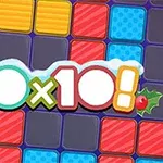 Färgglada block arrangerade i ett rutnät med texten 10x10!