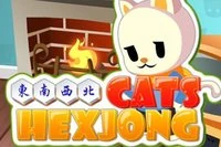 Färgglatt mahjongspel med Hex-brickor