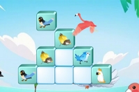 Roligt Mahjong-solitaire med fåglar