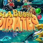 Färgglad tecknad bild med två pirater, bubblor och texten Sea Bubble Pirates 2
