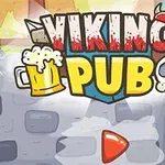Texten Viking Pub mot en tecknad bakgrund med en ölsejdel och dödskalle